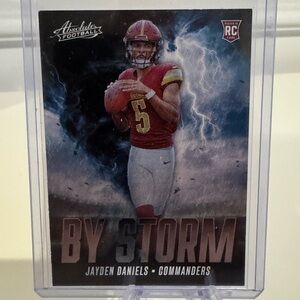 🔥 2024 Jayden Daniels Panini Absolute By Storm Rated Rookie Card